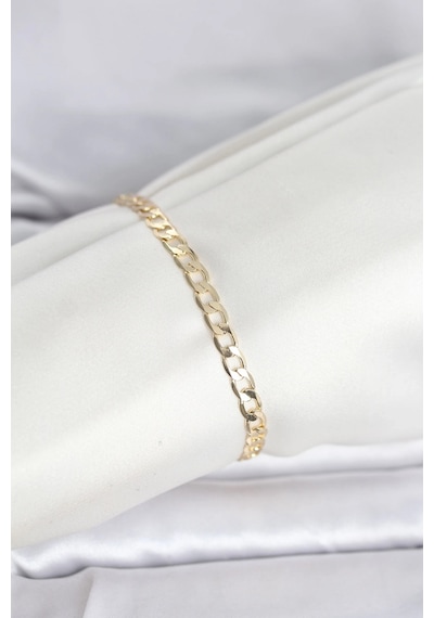 Ceylan Adam Cm 14k Gold Renk Halka Zincir Model Kadın Bileklik Çok Renkli
