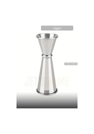 Jet's Home Jigger Çift Taraflı Bar Ölçeği Paslanmaz Kokteyl Ölçeği Barmen Ölçü Kabı Çelik 30/60 Cc