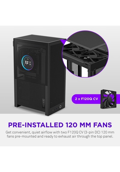 H2 Flow Mini-ıtx Cı-h21fb-01 Siyah Gaming Oyuncu Kasa