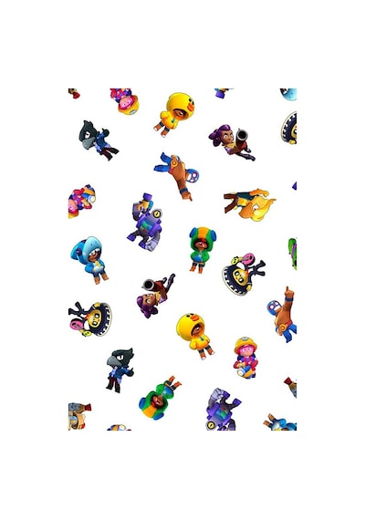 Brawl Stars Karakterleri 360 Derece Baskılı Çocuk T-Shirt Beyaz