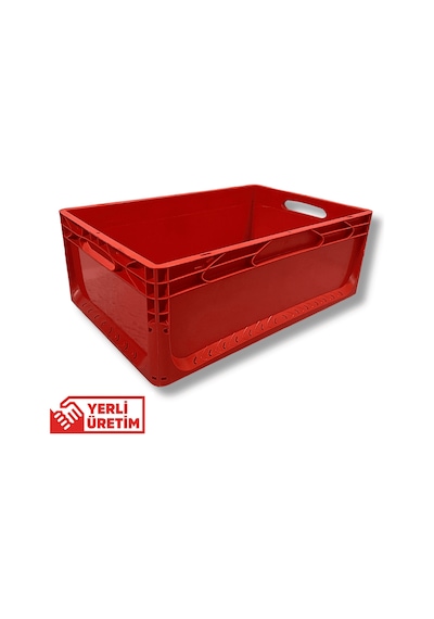 Alpbx 1.kalite Kırmızı Plastik Kasa 60x40x22 Cm - Kutu 44 Litre Kırmızı