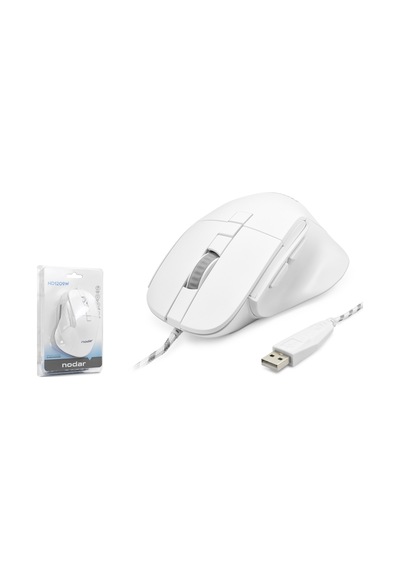 7d Ergonomi K Kablolu Ofi S Mouse 3600 Dpi - Beyaz Nd1209w