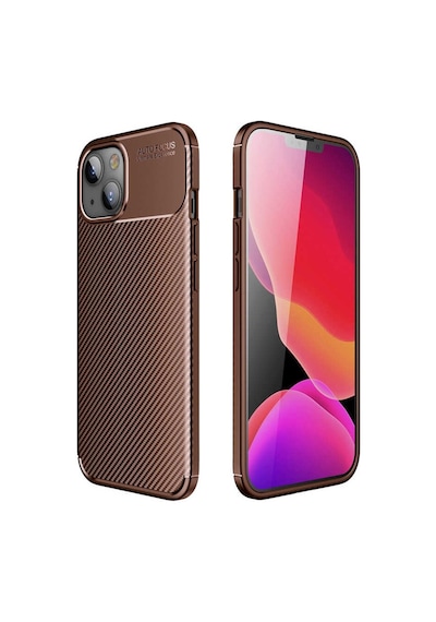 Apple Uyumlu iPhone 13 Mini Kılıf Karbon Silikon Case