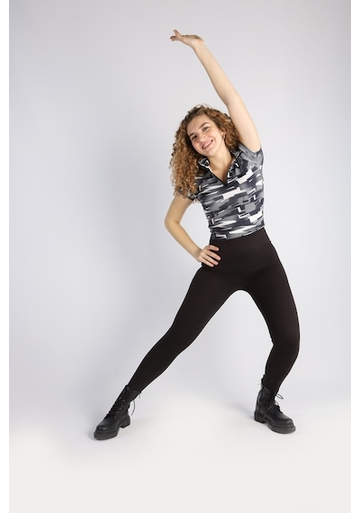 Kutaf Nano Fit Düz Sporcu Tayt 001
