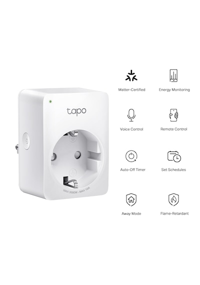 Tp-lınk Tapo P110m Akıllı Wifi Priz 16a Enerji Ölçer Matter Destekli Alexa & Google Home