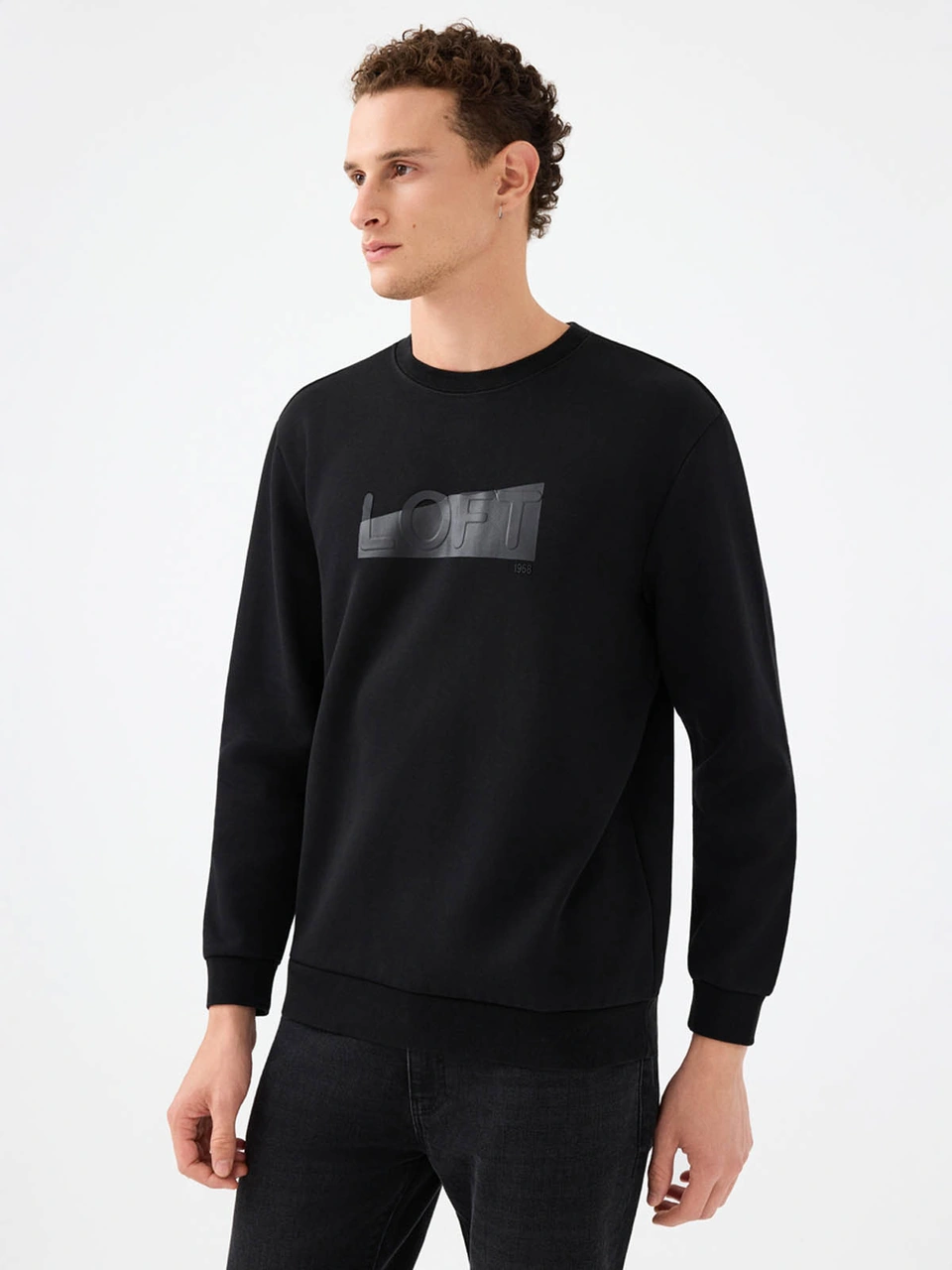 Loft Regular Fit Siyah Erkek Sweatshirt Lf2041074 Siyah