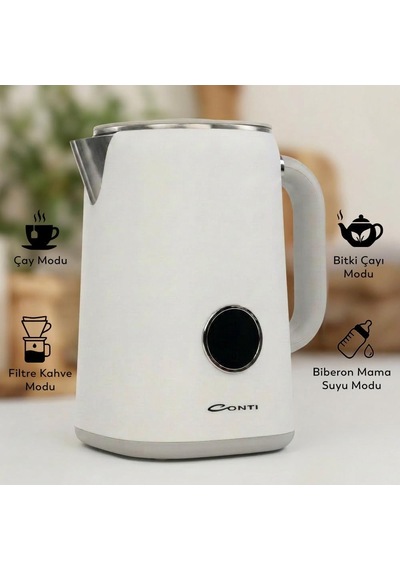 Ck-300 Therma Dijital Kettle 1,7 L, Dokunmatik Ekran, Çay, Kahve, Bitki Çayı Ve Mama Suyu İçin 4 Sıcaklık Modu, Çift Katmanlı El Yakmayan Gövde, Sıcak Tutma Ve Susuz Çalışma Emniyeti Ck-300 Therma Dijital Kettle 1,7 L, Dokunmatik Ekran, Çay, Kahve, Bitki Çayı Ve Mama Suyu İçin 4 Sıcaklık Modu, Çift Katmanlı El Yakmayan Gövde, Sıcak Tutma Ve Susuz Çalışma Emniyeti