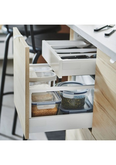 Ikea 365+ Gıda Saklama Kabı 1,3 L 17 X 8 X 18 Cm Şeffaf Beyaz Şeffaf - Beyaz