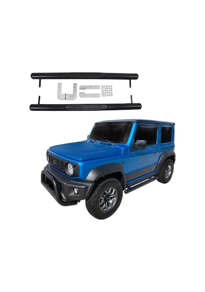 D-max 2 Kapı 2002-2012 Uyumlu Krom 70lik Yan Basamak Tubular C Modeli Siyah