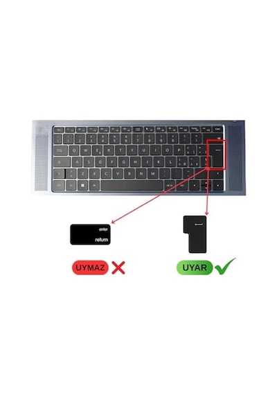 Huawei Matebook 14 / D14 / D15 / 16 Uyumlu Silikon Klavye Koruyucu Şeffaf Yazısız Tasarım, Türkçe