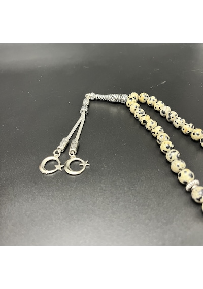 Yıldız Doğal Taş Dalmaçyalı Jasper 8mm 33lük Doğal Taş Tesbih