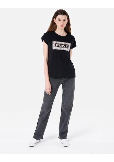 Colin's Colins Siyah Kadın Tshirt K.kol Cl1067935 Q1.v1 Blk Siyah