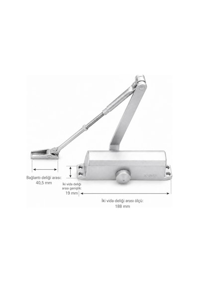 X-Bay  XB-EH004 ECO 4 Numara 60-80 Kg Kapılar İçin Kapı Hidroliği