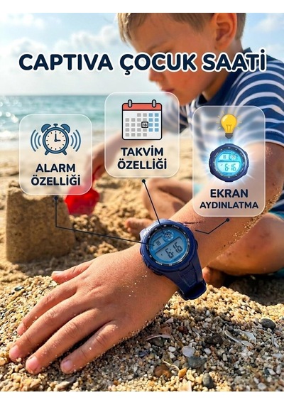 Captiva Işıklı Alarmlı Çocuk Kol Saati Lacivert