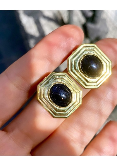 Geometrik Çokgen Çember Büyük Taşlı Küpeler Minimalist Küpe 925 Gümüş