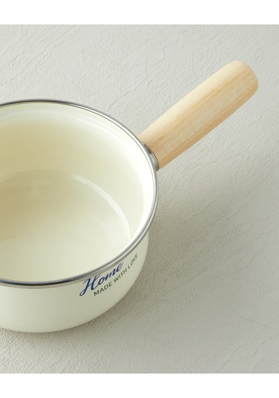 English Home With Love Emaye Sos Tenceresi 1,1 L Beyaz Krem