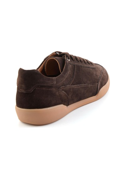 Kahve Hakiki Deri Erkek Sneaker E01396002402 Kahve