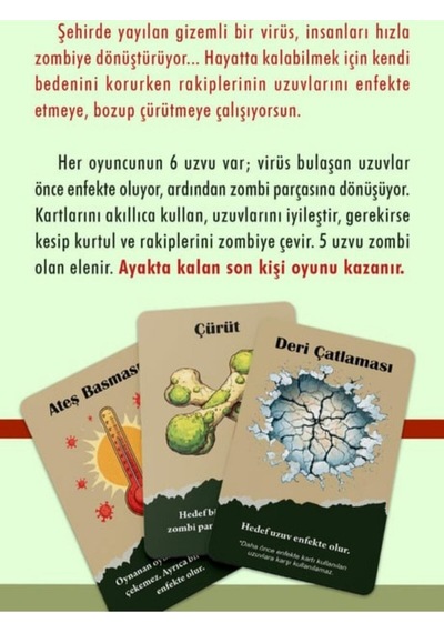 Virüs 80 Kartlı Eğlenceli Kart Oyunu