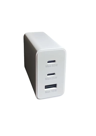 Auris 65 Watt Şarj Cihazı Usb + Usb C 3 Port Giriş Turbo Sarj Ultra Fast 65w