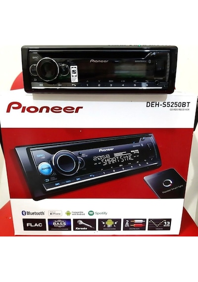 Pioneer Deh-s5250bt Bluetooth Usb Cd Radio Dynamicbass Flac Oto Teyp Front/rear/subwoofer