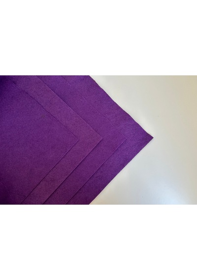 Mor Renk Metrelik Ince Keçe Kumaş Keçe 1 Mm Aktivite Keçesi Renkli Keçe 1 Metre 100 Cm X 100 Cm