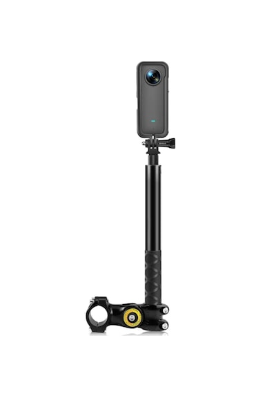 Fimtech Insta360 Uyumlu Görünmez Selfie Çubuk Motosiklet Bağlantı Aparatı