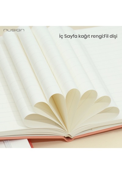 Nusign Deri Kapaklı Defter, Pembe