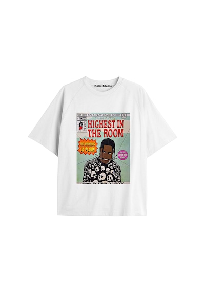 Kalic Studio Unisex Travis Scott Astroworld Tshirt Beyaz-4