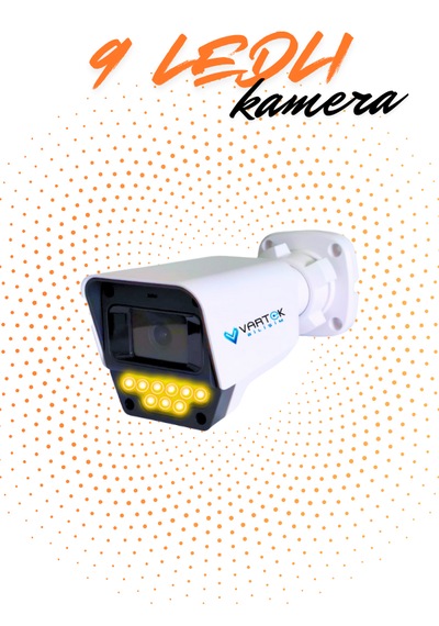 Vartek Bilişim 9 Led Gece Görüşlü Full Hd 1080p Güvenlik Kamerası