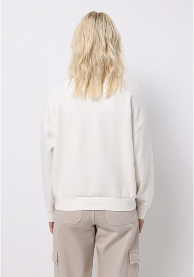 Colin's Colins Regular Fit Fermuarlı Düz Kadın Beyaz Sweatshirt Cl1076443 Q1.v2 Ofw Beyaz