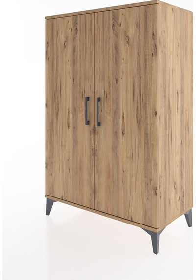 Hyperion Dolap 3 Raflı 2 Kapaklı 88x44x134 Çam-çam Çam
