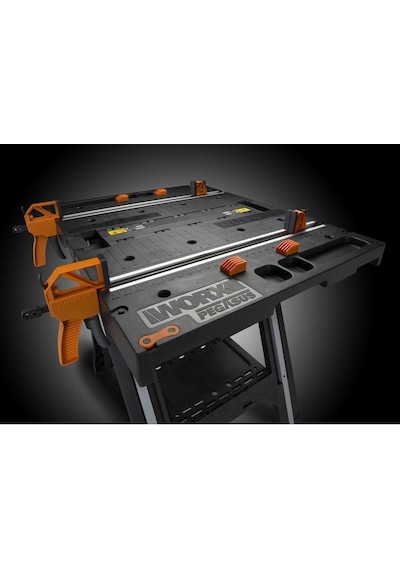 Worx Wx051 Çok Fonksiyonlu Katlanabilir Çalışma Tezgâhı + 2 Adet Tetik İşkence Fr Wx051