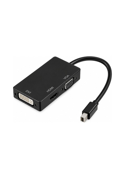 Concord Dphm Mini Displayport Thunderbolt - Hdmı Vga Dvı 3'ü 1 Arada Dönüştürücü Adaptör Siyah