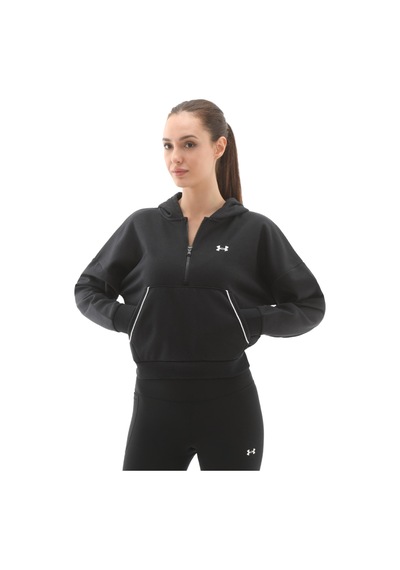 A6003707-005 Under Armour Rival Flc Piped Hz Hoodie Kadın Sweatshirt Siyah A6003707-005 SiYAH