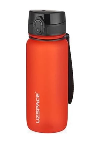 Uzspace 650ml Soft Touch Tritan Su Matarası Kırmızı Beyaz