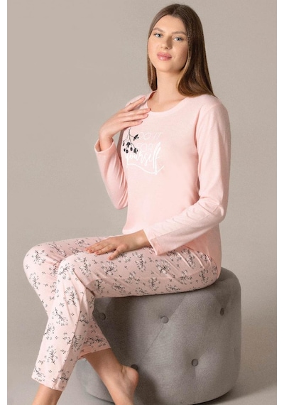 Uzun Kol Pijama Takımı Viskon Alperi 790-37 SOMON