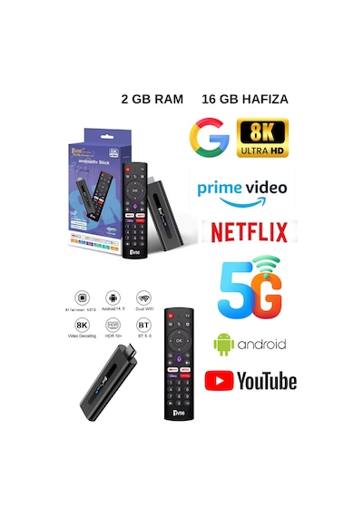 Tv98 Android Sesli Asistan Kumandalı 8k Akıllı Tv Stick H618 Mini Pc Wi-fi 6 Bt 5.0 Tv Alıcısı