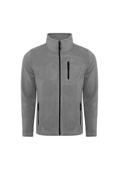 Genius Store Store Erkek Polar Tam Fermuarlı 3 Cepli Outdoor Polar Ceket Tactical Flecee Gri Koyu Gri