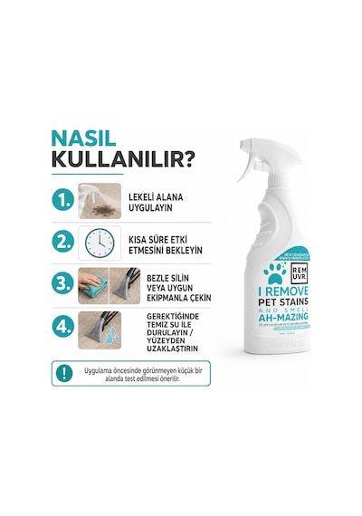 Remuvr Kediler için Leke ve Koku Giderici Sprey 750 ml