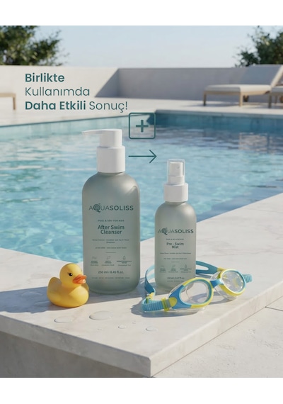 Aquasoliss Pre-swim Mist Çocuk Yüzme Öncesi Saç ve Vücut Spreyi - Parfümsüz 150 Ml
