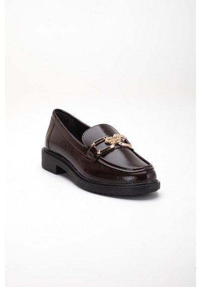 Dilimler Ayakkabı Kahverengi Kadın Loafer Günlük Ayakkabı Kırışık Rugan Tokalı-4339 Kahverengi Dilimler Ayakkabı Kahverengi Kadın Loafer Günlük Ayakkabı Kırışık Rugan Tokalı-4339 Kahverengi