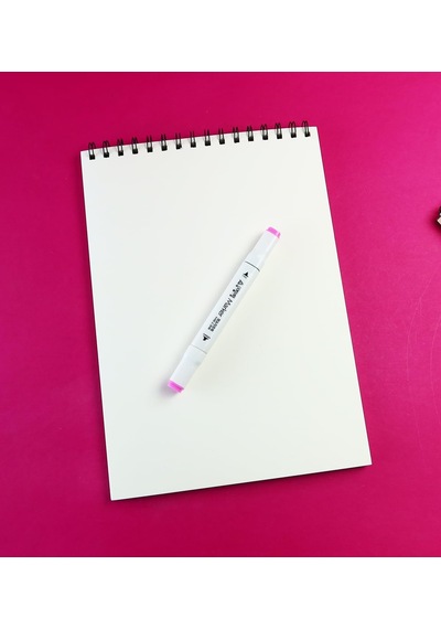 A4 Spiralli Akrilik Sketchbook Resim Defteri, 300gr, 15 Yaprak