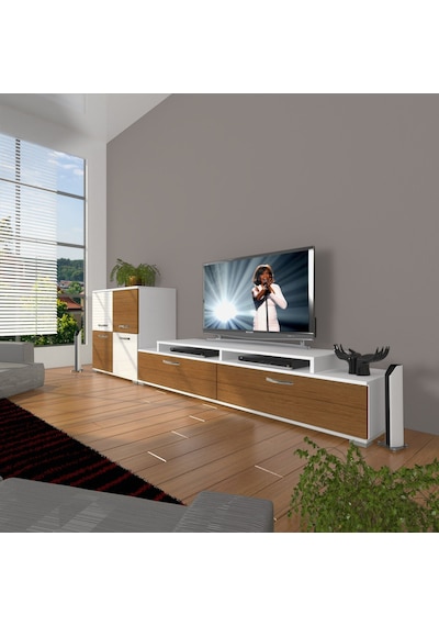 Decoraktiv Ekoflex On Slm Tv Ünitesi Tv Sehpası Beyaz - Ceviz