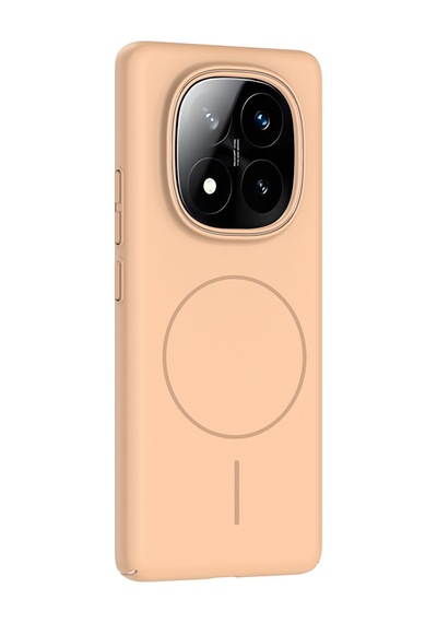 Zore Redmi Note 14 Pro Plus Kılıf Magsafe Şarj Özellikli Ogaa Ruby Silikon Kapak - Mürdüm Şeffaf