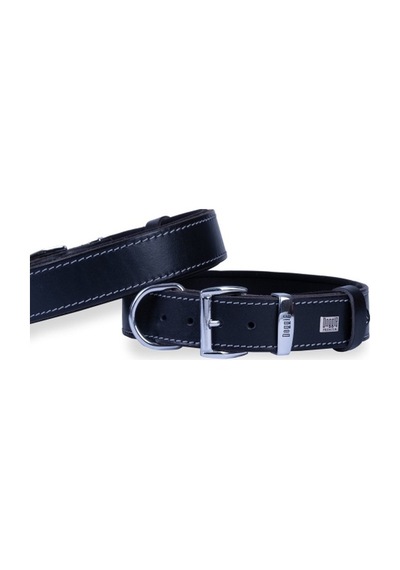 Doggie Konfor Deri Sade Boyun Tasması Siyah 3.5 x 47-55 CM Siyah