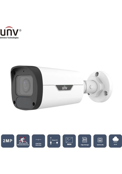 Unıvıew Ipc2322lb-adezk-h 2mp 2.8-12mm Motorıze 50mt Colorhunter Ip67/ık10 H265+ Ir Bullet Ip Kamera Dahili Sesli