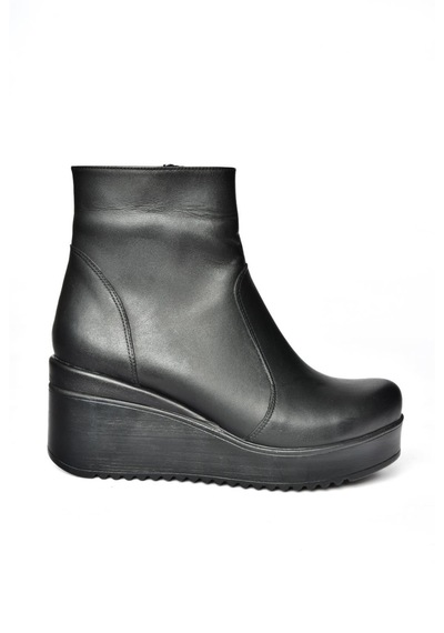 Fox Shoes R667930003 Siyah Hakiki Deri Kadın Bot Siyah