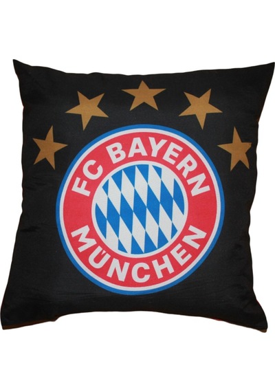 FC Bayern Münih 5. Yıldız Dekoratif Yastık 40x40 Taraftar Kırlent Yumuşak