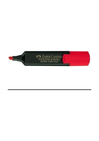 Faber Castell Fosforlu Kalem Kırmızı - 3 Adet Kırmızı