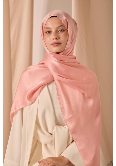 Silk Home Janjan Şal Tek Taraflı Somon Kendinden Çizgi Dokulu Parlak Yüzeyli 75x190 Çok Renkli